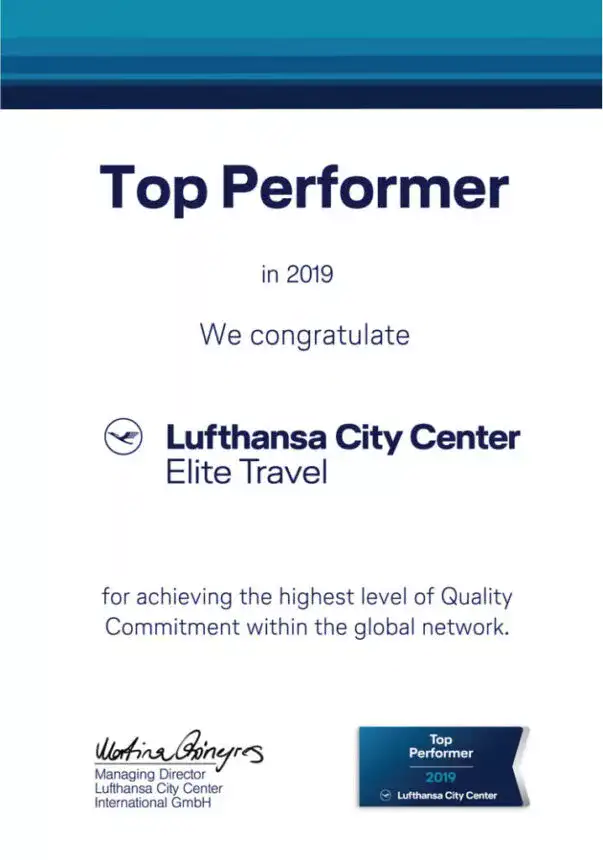 Elite Travel DMC LCC - 2019 Certificate