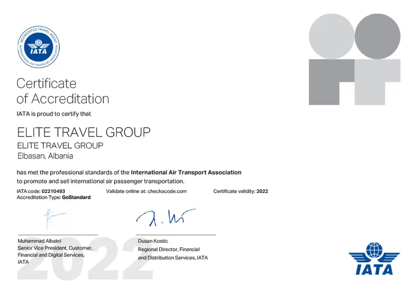 IATA Certificate 2022